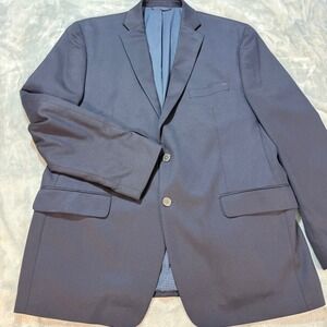 Michael Kors Men's Navy Blue Two Button Blazer Suit Jacket Size 44L 44 Long